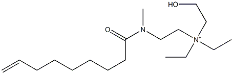 2-[N-Methyl-N-(8-nonenoyl)amino]-N,N-diethyl-N-(2-hydroxyethyl)ethanaminium Struktur