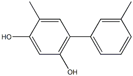 6-(3-Methylphenyl)-4-methylbenzene-1,3-diol Struktur