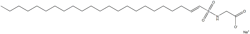 N-(1-Tricosenylsulfonyl)glycine sodium salt Struktur