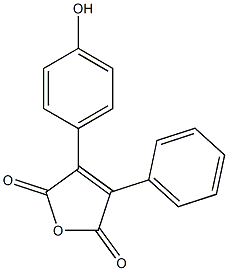 3-(4-Hydroxyphenyl)-4-phenylfuran-2,5-dione Struktur