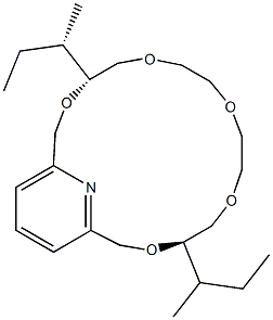 (4R,14R)-4,14-Di[(S)-sec-butyl]-3,6,9,12,15-pentaoxa-21-azabicyclo[15.3.1]henicosa-1(21),17,19-triene Struktur