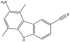 3-Amino-6-cyano-1,4-dimethyl-9H-carbazole Struktur