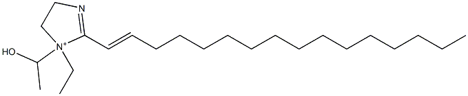 1-Ethyl-2-(1-hexadecenyl)-1-(1-hydroxyethyl)-2-imidazoline-1-ium Struktur