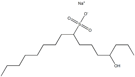 4-Hydroxyhexadecane-8-sulfonic acid sodium salt Struktur