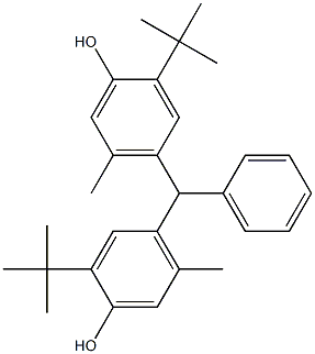 4,4'-Benzylidenebis(2-tert-butyl-5-methylphenol) Struktur