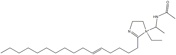 1-[1-(Acetylamino)ethyl]-1-ethyl-2-(5-hexadecenyl)-2-imidazoline-1-ium Struktur