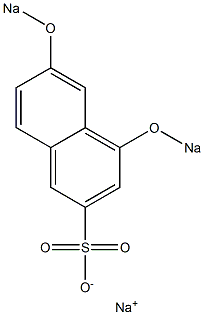 4,6-Di(sodiooxy)-2-naphthalenesulfonic acid sodium salt Struktur