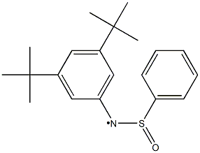 N-(3,5-Di-tert-butylphenyl)-N-(phenylsulfinyl)aminyl radical Struktur