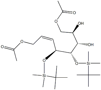 (2R,3S,4S,5S,6Z)-4,5-Bis(tert-butyldimethylsilyloxy)-6-octene-1,2,3,8-tetrol 1,8-diacetate Struktur