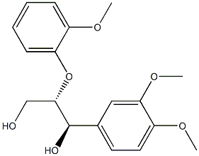 (1R,2S)-1-(3,4-Dimethoxyphenyl)-2-(2-methoxyphenoxy)-1,3-propanediol Struktur