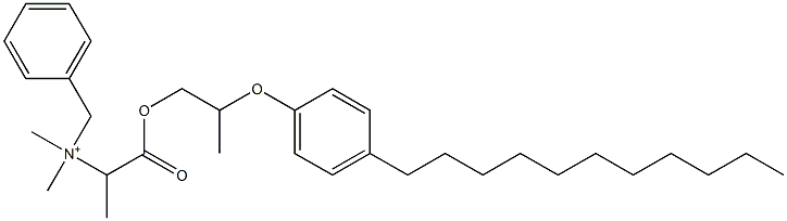 N,N-Dimethyl-N-benzyl-N-[1-[[2-(4-undecylphenyloxy)propyl]oxycarbonyl]ethyl]aminium Struktur