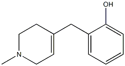 1,2,3,6-Tetrahydro-1-methyl-4-(2-hydroxybenzyl)pyridine Struktur