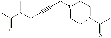 N-Methyl-N-[4-[4-acetyl-1-piperazinyl]-2-butynyl]acetamide Struktur