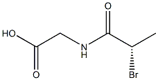 (-)-N-[(S)-2-Bromopropionyl]glycine Struktur