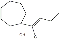 1-(1-Chloro-1-butenyl)cycloheptan-1-ol Struktur