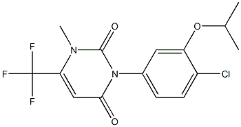 3-[4-Chloro-3-(1-methylethoxy)phenyl]-1-methyl-6-(trifluoromethyl)-2,4(1H,3H)-pyrimidinedione Struktur