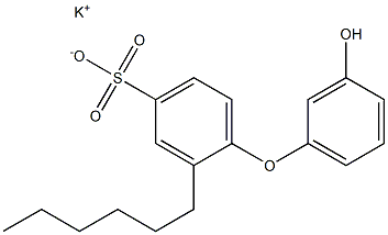 3'-Hydroxy-2-hexyl[oxybisbenzene]-4-sulfonic acid potassium salt Struktur