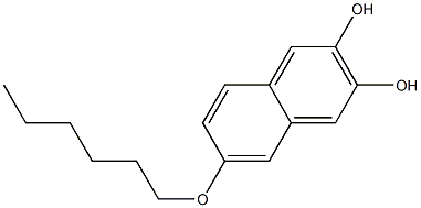 6-Hexyloxynaphthalene-2,3-diol Struktur