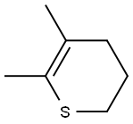 5,6-Dihydro-2,3-dimethyl-4H-thiopyran Struktur