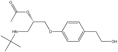 (S)-3-tert-Butylamino-1-[4-(2-hydroxyethyl)phenoxy]-2-propanol 2-acetate Struktur