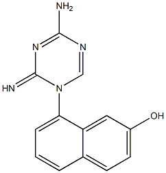 8-(4-Amino-2-imino-1,3,5-triazin-1(2H)-yl)-2-naphthalenol Struktur