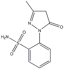 2-(3-Methyl-5-oxo-2-pyrazolin-1-yl)benzenesulfonamide Struktur