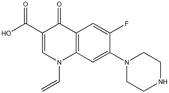 6-Fluoro-1-ethenyl-1,4-dihydro-7-(1-piperazinyl)-4-oxoquinoline-3-carboxylic acid Struktur