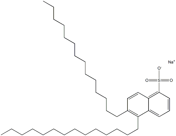 5,6-Ditetradecyl-1-naphthalenesulfonic acid sodium salt Struktur