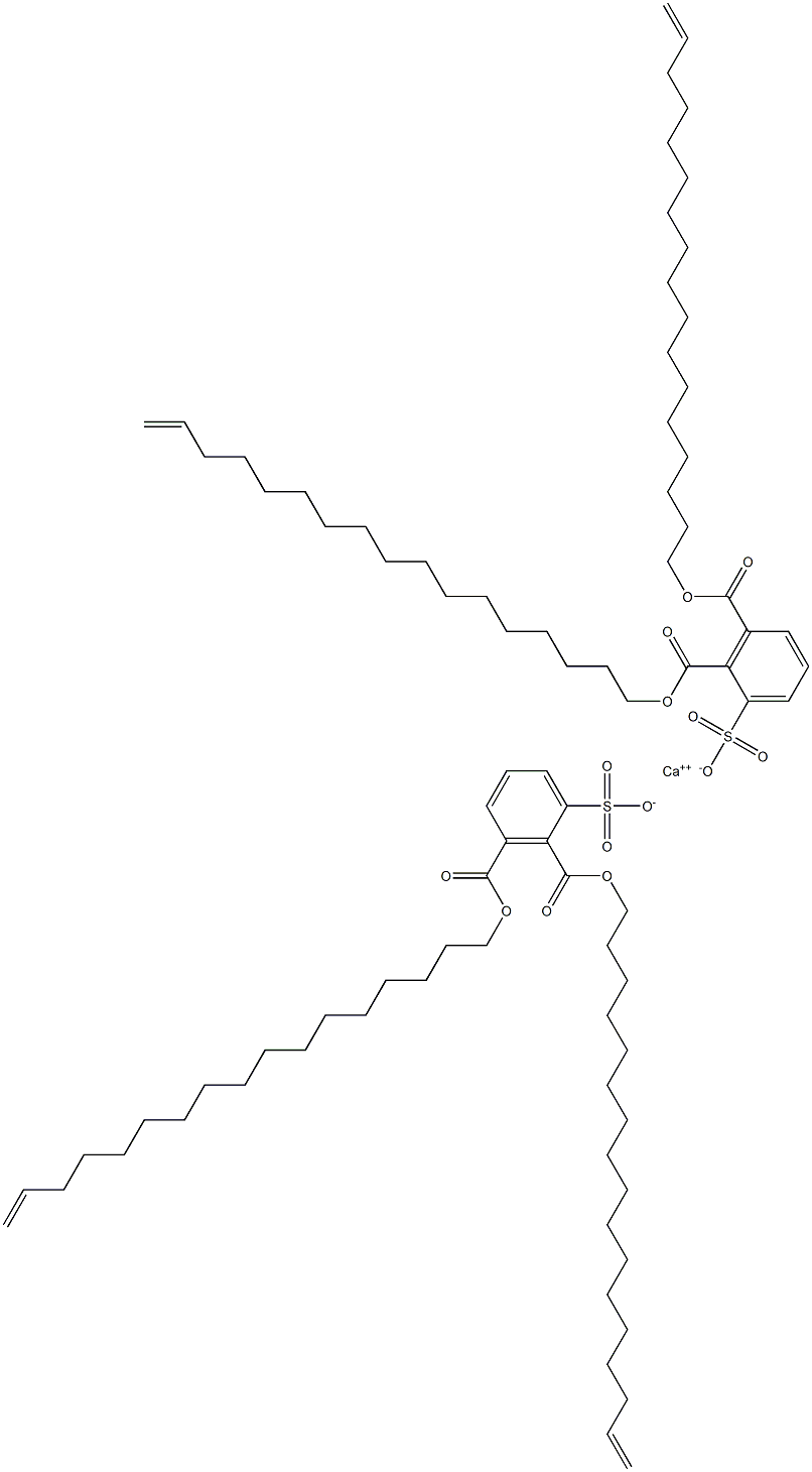 Bis[2,3-di(16-heptadecenyloxycarbonyl)benzenesulfonic acid]calcium salt Struktur