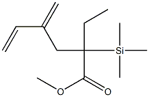 2-Ethyl-4-methylene-2-(trimethylsilyl)-5-hexenoic acid methyl ester Struktur