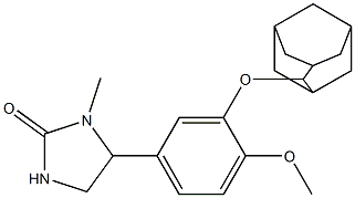 3-Methyl-4-[4-methoxy-3-[[adamantan-2-yl]oxy]phenyl]imidazolidin-2-one Struktur