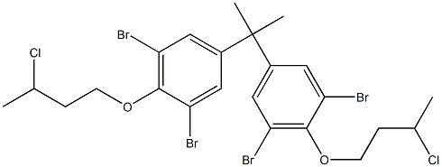 2,2-Bis[3,5-dibromo-4-(3-chlorobutoxy)phenyl]propane Struktur