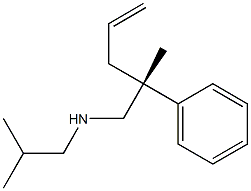 (R)-4-Methyl-4-phenyl-N-isobutyl-1-penten-5-amine Struktur