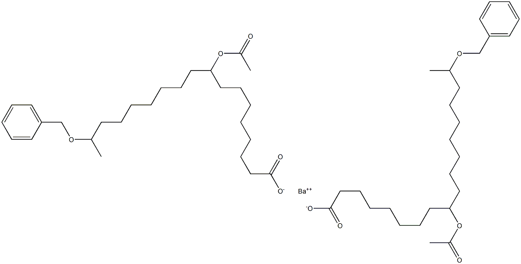 Bis(17-benzyloxy-9-acetyloxystearic acid)barium salt Struktur