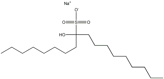 9-Hydroxyoctadecane-9-sulfonic acid sodium salt Struktur