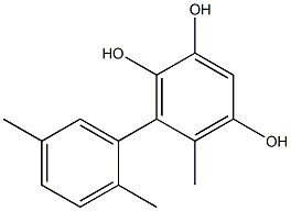 6-(2,5-Dimethylphenyl)-5-methylbenzene-1,2,4-triol Struktur