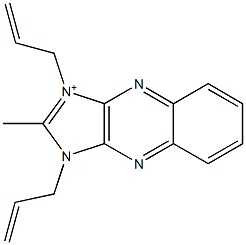 1,3-Diallyl-2-methyl-1H-imidazo[4,5-b]quinoxalin-3-ium Struktur