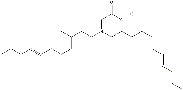 N,N-Bis(3-methyl-7-undecenyl)aminoacetic acid potassium salt Struktur