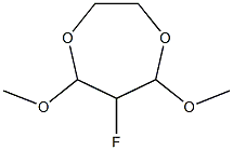 3-Fluoro-2,4-dimethoxy-1,5-dioxacycloheptane Struktur