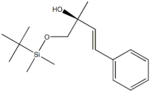 (S)-1-Phenyl-4-(tert-butyldimethylsiloxy)-3-methyl-1-buten-3-ol Struktur