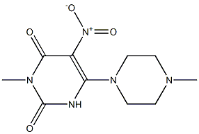 3-Methyl-5-nitro-6-(4-methylpiperazin-1-yl)pyrimidine-2,4(1H,3H)-dione Struktur