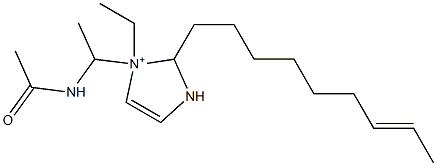 1-[1-(Acetylamino)ethyl]-1-ethyl-2-(7-nonenyl)-4-imidazoline-1-ium Struktur