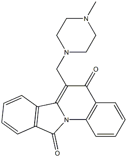 6-[(4-Methylpiperazin-1-yl)methyl]isoindolo[2,1-a]quinoline-5,11(5H)-dione Struktur