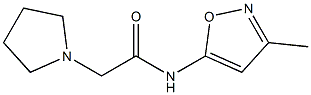 N-(3-Methyl-5-isoxazolyl)-1-pyrrolidineacetamide Struktur