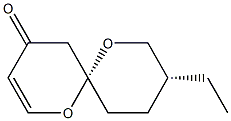 (6R,9R)-9-Ethyl-1,7-dioxaspiro[5.5]undec-2-en-4-one Struktur