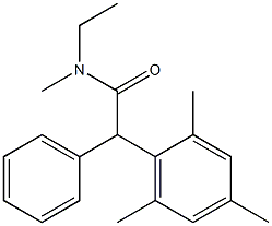 N-Methyl-N-ethyl-2-phenyl-2-mesitylacetamide Struktur