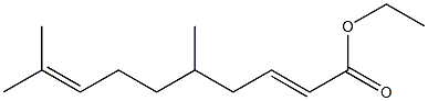 (2E)-5,9-Dimethyl-2,8-decadienoic acid ethyl ester Struktur