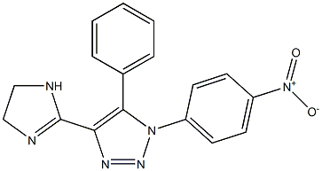 1-(4-Nitrophenyl)-4-[(4,5-dihydro-1H-imidazol)-2-yl]-5-(phenyl)-1H-1,2,3-triazole Struktur