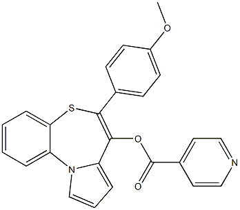 Pyridine-4-carboxylic acid [6-(4-methoxyphenyl)pyrrolo[2,1-d][1,5]benzothiazepin-7-yl] ester Struktur