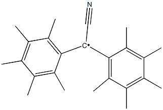 Bis(2,3,4,5,6-pentamethylphenyl)(cyano)methyl radical Struktur